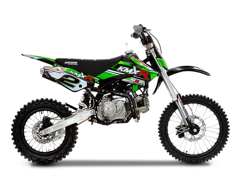 THE KMXR140 PIT BIKE Green Big Wheel